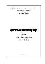 Quy phạm trạng bị điện - Bảo vệ và tự động