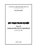 Quy phạm trạng bị điện - Trang bị phân phối và trạm biến áp