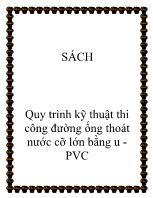 Quy trình kỹ thuật thi công đường ống thoát nước cỡ lớn bằng u - PVC