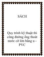 Quy trình kỹ thuật thi công đường ống thoát nước cỡ lớn bằng u - PVC