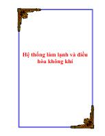 Thiết bị sử dụng điện: Điều hoà không khí và làm lạnh
