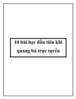 10 bài học đầu tiên khi quảng bá trực tuyến