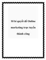10 bí quyết để Online marketing trực tuyến thành công