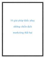 10 giải pháp khắc phục những chiến dịch marketing thất bại