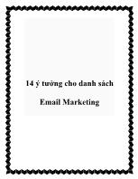 14 ý tưởng cho danh sách Email Marketing
