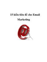 15 kiểu tiêu đề cho Email Marketing