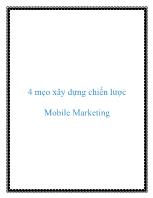 4 mẹo xây dựng chiến lược Mobile Marketing