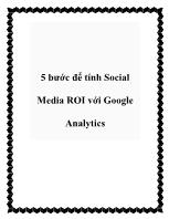 5 bước để tính Social Media ROI với Google Analytics