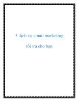 5 dịch vụ email marketing tối ưu cho bạn