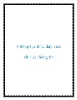 5 động lực thúc đẩy việc chia sẻ thông tin