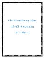 6 bài học marketing không thể chối cãi trong năm 2012 (Phần 2)