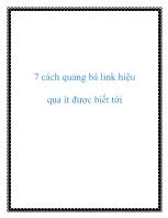 7 cách quảng bá link hiệu quả ít được biết tới