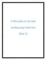 9 điều phải có cho một landing page hoàn hảo [Part 2]