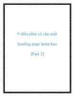 9 điều phải có cho một landing page hoàn hảo [Part 2]