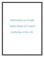 Ảnh hưởng của Google Author Rank tới Content marketing và báo chí