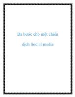 Ba bước cho một chiến dịch Social media