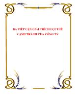 Ba tiếp cận giải thích lợi thế cạnh tranh của công ty