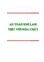 Bài giảng An toàn khi làm việc với hóa chất