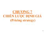 Bài giảng Chiến lược định giá