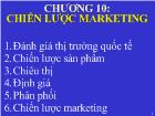 Bài giảng Chiến lược Marketing