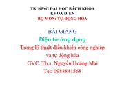 Bài giảng điện tử ứng dụng trong kĩ thuật điều khiển công nghiệp và tự động hóa