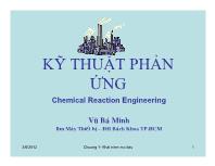 Bài giảng Kỹ thuật phản ứng