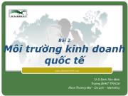 Bài giảng Môi trường kinh doanh quốc tế