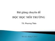 Bài giảng môn Độc học môi trường