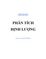 Bài giảng Phân tích định lượng