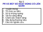 Bài giảng PR và một số hoạt động có liên quan