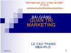 Bài giảng Quản trị Marketing