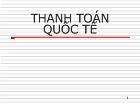 Bài giảng Thanh toán quốc tế