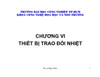 Bài giảng Thiết bị trao đổi nhiệt