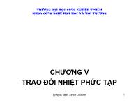 Bài giảng Trao đổi nhiệt phức tạp