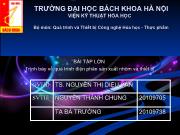 Bài tập lớn Trình bày về quá trình điện phân sản xuất nhôm và thiết bị