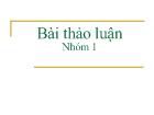 Bài thảo luận về GSM