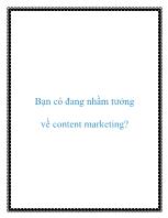 Bạn có đang nhầm tưởng về content marketing?