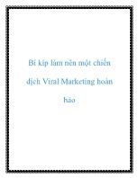 Bí kíp làm nên một chiến dịch Viral Marketing hoàn hảo