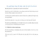 Bí quyết lựa chọn tổ chức cuộc thi trên Facebook