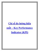Chỉ số đo lường hiệu suất –Key Performance Indicator (KPI)