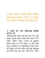 Công nghệ chiết tách bằng phương pháp CO2 ở trạng thái siêu tới hạn (SCO2)
