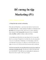 Đề cương ôn tập Marketing (P1)