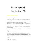 Đề cương ôn tập Marketing (P2)