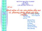 Đề tài Khái niệm về các sản phẩm dầu mỏ và phương pháp đánh giá tiêu chuẩn