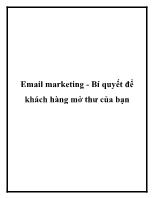 Email marketing - Bí quyết để khách hàng mở thư của bạn
