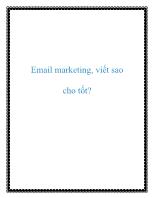 Email marketing, viết sao cho tốt?