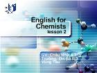 English for Chemists - lesson 2