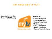 Giới thiệu dịch vụ MyTV