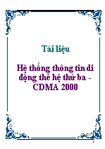 Hệ thống thông tin di động thế hệ thứ ba - CDMA 2000