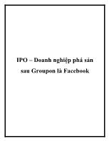 IPO – Doanh nghiệp phá sản sau Groupon là Facebook